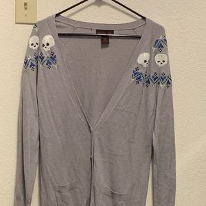 Material Girl Skull Cardigan